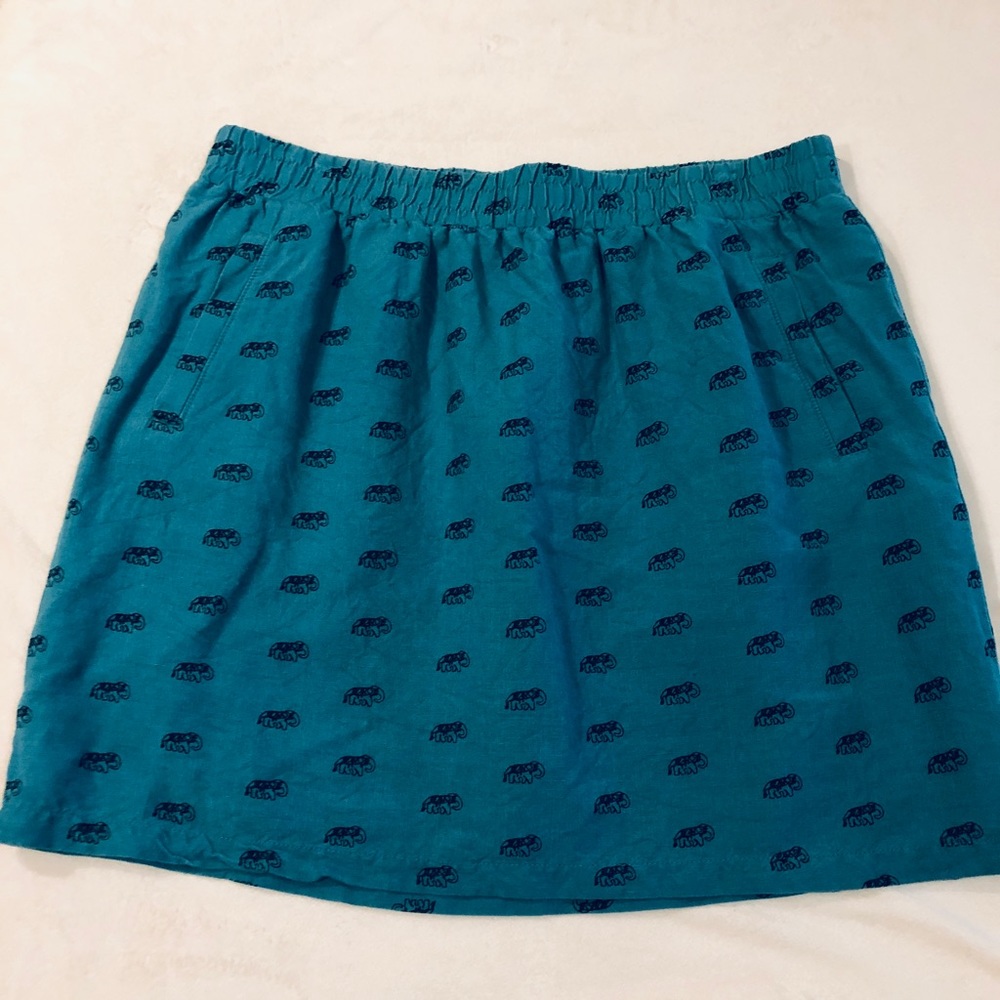 Loft Outlet Elephant Patterned Skirt